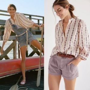 Anthropologie Pilcro The Bella Femme Buttondown Embroidered Boho Blouse